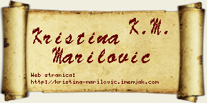 Kristina Marilović vizit kartica